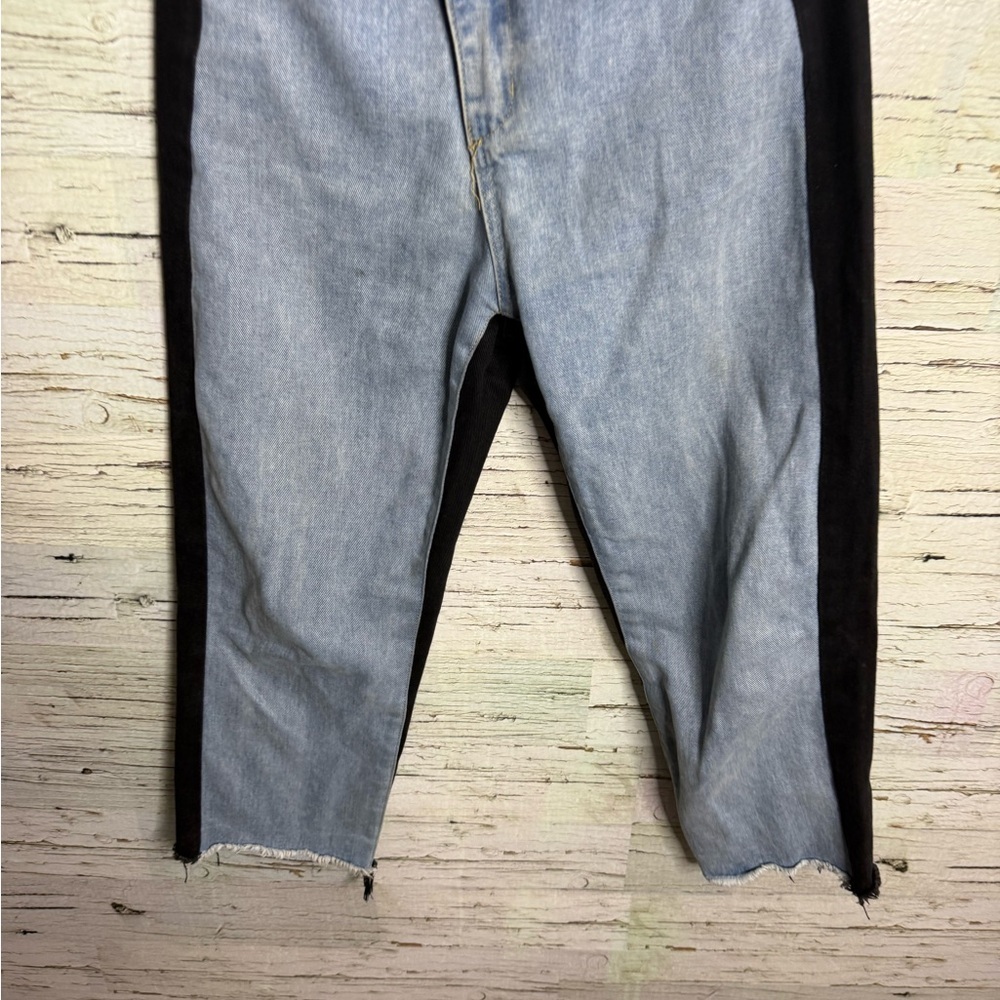 Oak + Fort Two-Tone Black and Blue Women's Jeans size small - Picture 2 of 6
